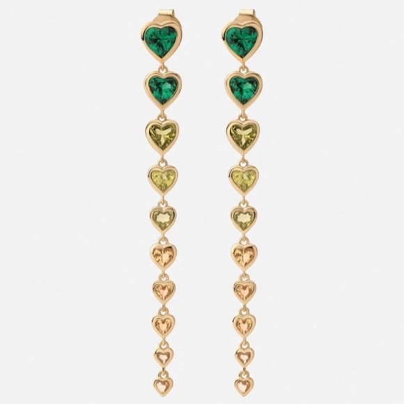 Miansai Gold Vermeil Tali Multi Heart Drop Earrings - Picture 1 of 5